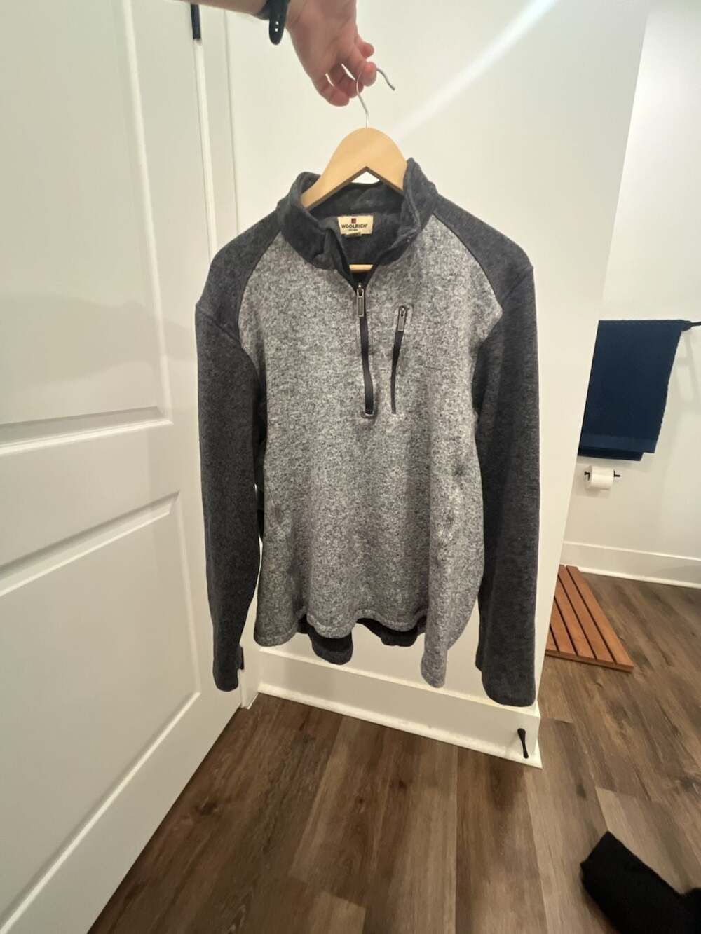 Woolrich 1/4 Zip Pullover Size XXL Gray Sweater Fleece